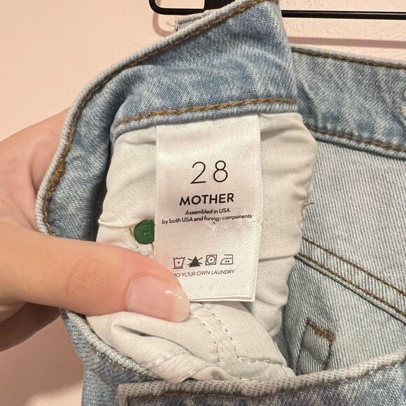 Mother SNACKS! The Pleated Fun Dip Puddle Cotton Jeans in Just a Nibble Size 28 - Picture 8 of 13